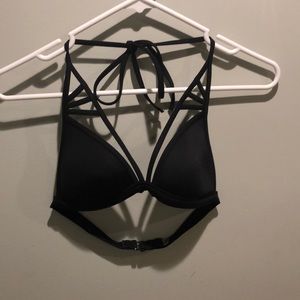 Victoria’s Secret Pink push up bikini top in black